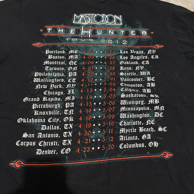 Mastodon 2012 The Hunter Tour Shirt April May Date Black S/M