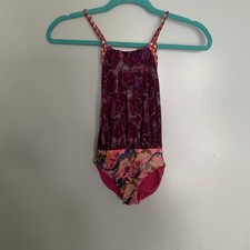 Maaji Kids Girl one Piece Swimsuit 4 Colorful Pink Purple Checkered Straps