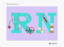 Favorite Nurse Rn Needlepoint Kit or Canvas
