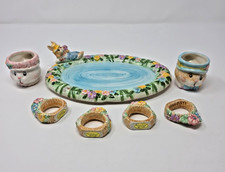 Vintage1994 Mercuries "Bunny Tea Party" ceramic tea set 7 Pieces