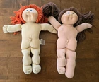 Vintage Cabbage Patch Kids, lot of 2 dolls, brown hair/ eyes, red hair blue eyes