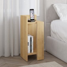 ELOS Left Nightstand – Modern Bedside Table with 2 Open Storage Shelves
