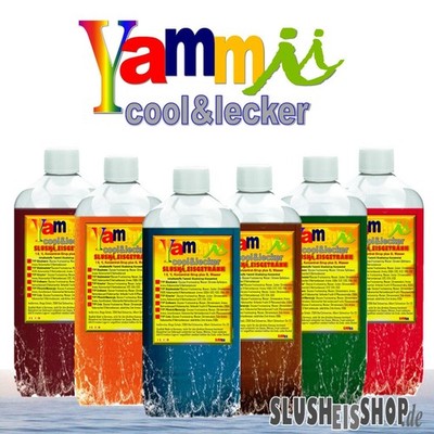 AKTION Slush Eis Sirup 6x 1L 6 Sorten Yammii Konzentrat Slushsirup Glycerin frei
