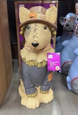 2026 Home Depot 2.5 Ft Scarecrow Bullterrier Halloween Dog Blow Mold LED