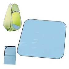 Camp Shower Tent Floor Mat, 39.4x39.4in Changing Tent Bottom Pad Portable Blue