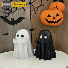 Halloween Ghost Figurine Funny Middle Finger Statue Novelty Tabletop Home Decor