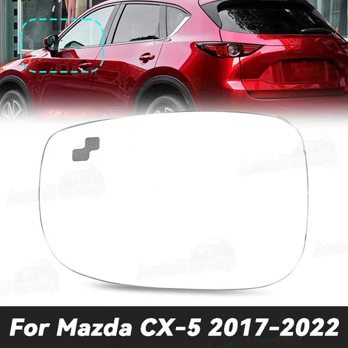 Left Driver Side Mirror Glass For Mazda Cx-5 Cx-9 2017-23 With Heated Backing