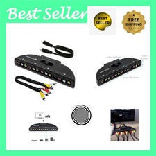 4-Way RCA Audio/Video Switcher with RCA Patch  S-Video Cable, Versatile