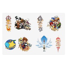 Kingdom Hearts Sticker Sheet - Sora, Goofy, Donald, Keyblade Icons