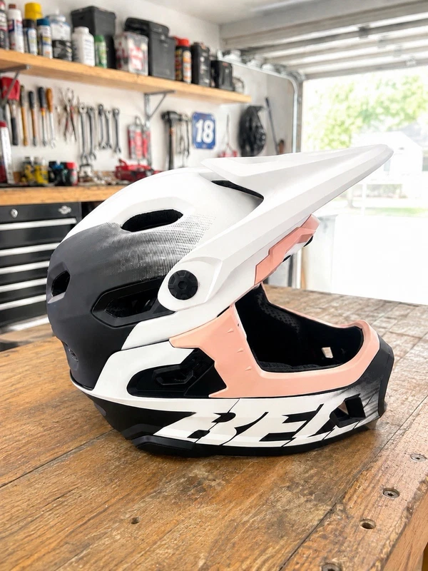 Bell SUPER DH SPHERICAL Cycling Helmet Large MATTE BLCK/WHT