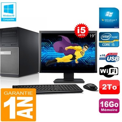 PC Tour DELL 9020 Core I5-4570 RAM 16GB Festplatte 2 TB WLAN W7 Bildschirm 19''