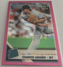 2019 Donruss Optic Baseball Chance Adams New York Yankees Pink Prizm Rookie #63