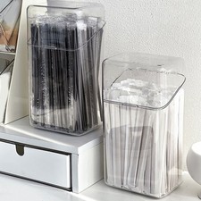 Straw Organizer Plastic Container Bottle Drinking Straw Holder Straw Dispenser