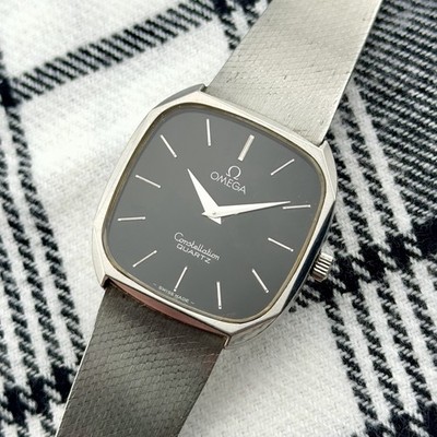 Vintage 1976 Omega Constellation Quartz - Black Dial - Ref 191.0014 - Mens Watch