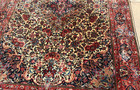 Hand-woven Ivory wool rug Floral Oriental wool carpet 9' 7.5" x 6' 8.5" — photo 10