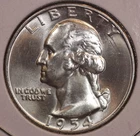 1954 D Washington Silver Quarter CHOICE++ BU LUSTER ! RB54D203