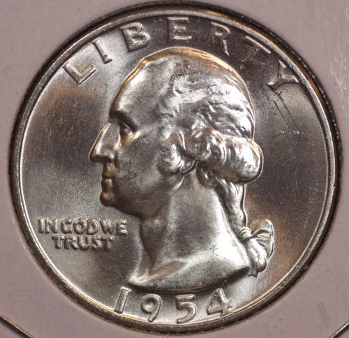 1954 D Washington Silver Quarter CHOICE++ BU LUSTER ! RB54D203