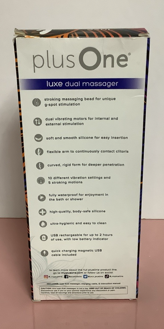 Plus One Luxe Dual Vibrating Massager 10 Vibration Settings 5 Stroking  Motions | eBay
