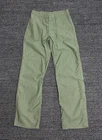 Vintage Military Pants Men 30x32 OG 107 Sateen Trousers Vietnam USA Made 60s