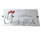 Vintage Chick Fil A Sign - Chicken Fast Food Porcelain Gas Pump Sign