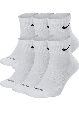 Nike Men's Everyday 5-Pack Ankle Socks White