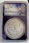 2025 Malta Golden Eagle 1 oz Silver NGC MS70 TraderBea purple Core