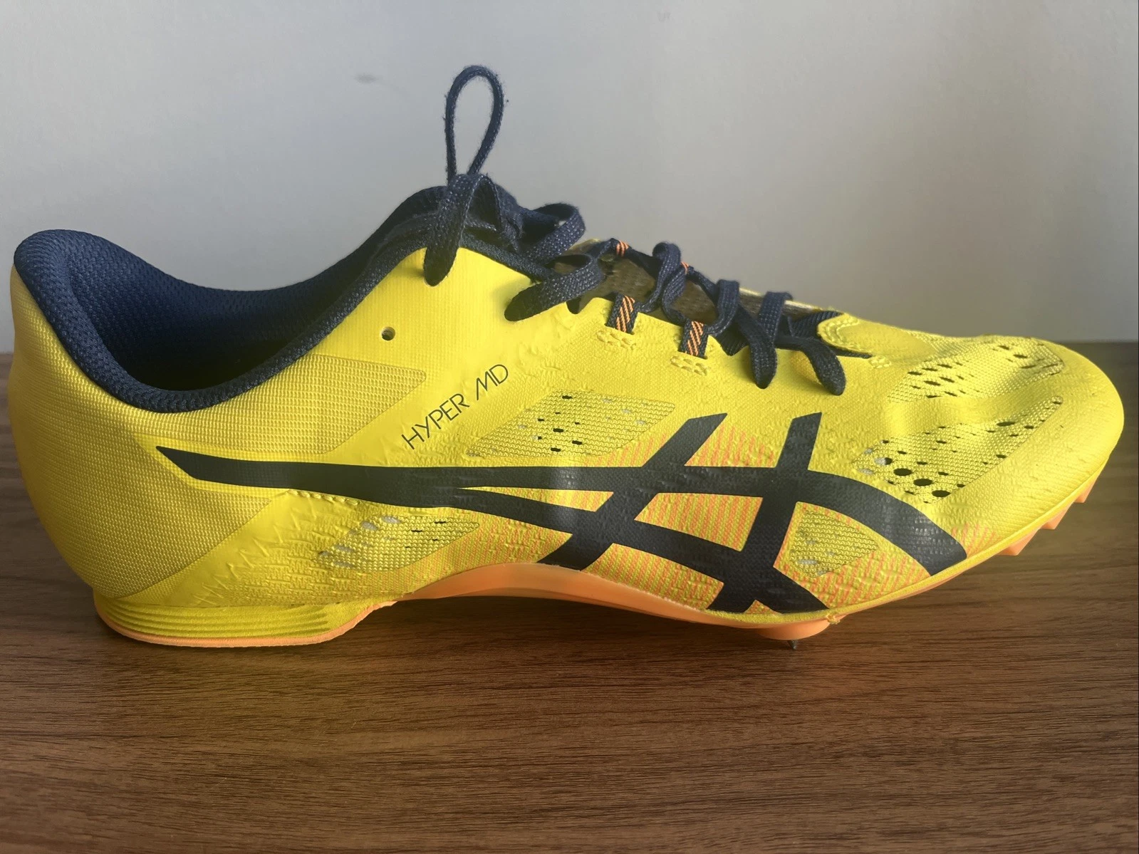 Asics Hypersprint 8 Mens Size 11 Yellow Blue Running Track & Field Spike Cleats