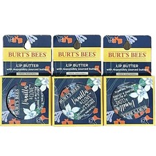 Burt’s Bees Vanilla & Clove Moisturizing Lip Butter 0.4 oz New in Box Lot of 3