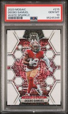 2023 Mosaic White Sparkle Deebo Samuel Pop 3 PSA 10