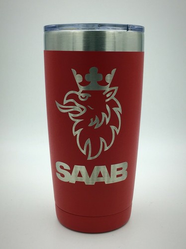 SAAB Griffin Logo Stainless 20-oz Insulated Travel Tumbler Cup Coffee Mug - Picture 13 of 15