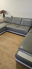 canapé cuir gris Château d'Ax 350cm
