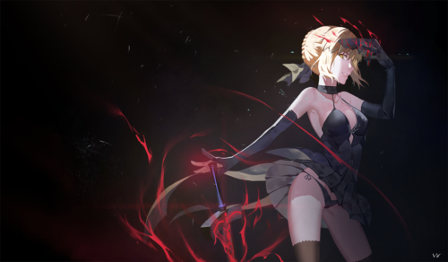 Anime girls fate series saber alter fatestay night Playmat Game Mat Desk - Picture 1 of 1