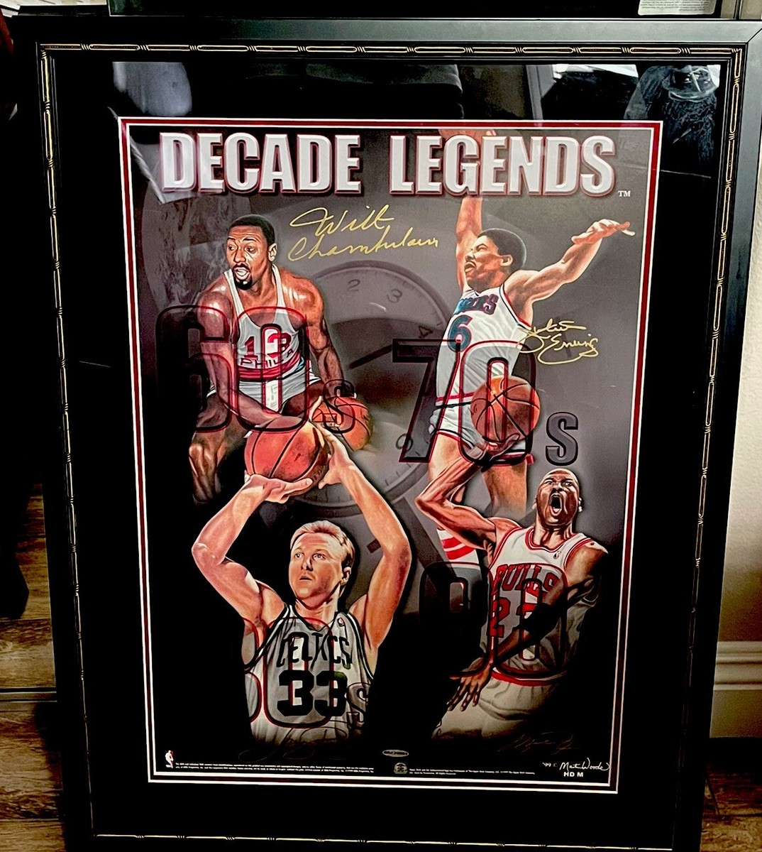 MICHAEL JORDAN WILT CHAMBERLAIN DR. J BIRD Signed DECADE