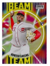 2022 Topps Stadium Club Chrome Hunter Greene Beam Team #BT-11 Reds RC Rookie