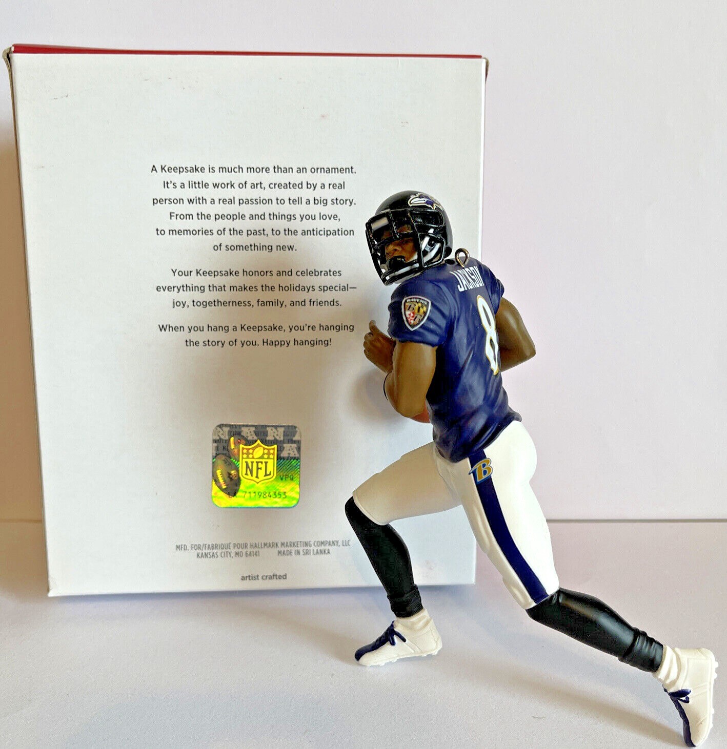Recalled 2021 NFL Lamar Jackson Baltimore Ravens Hallmark Keepsake