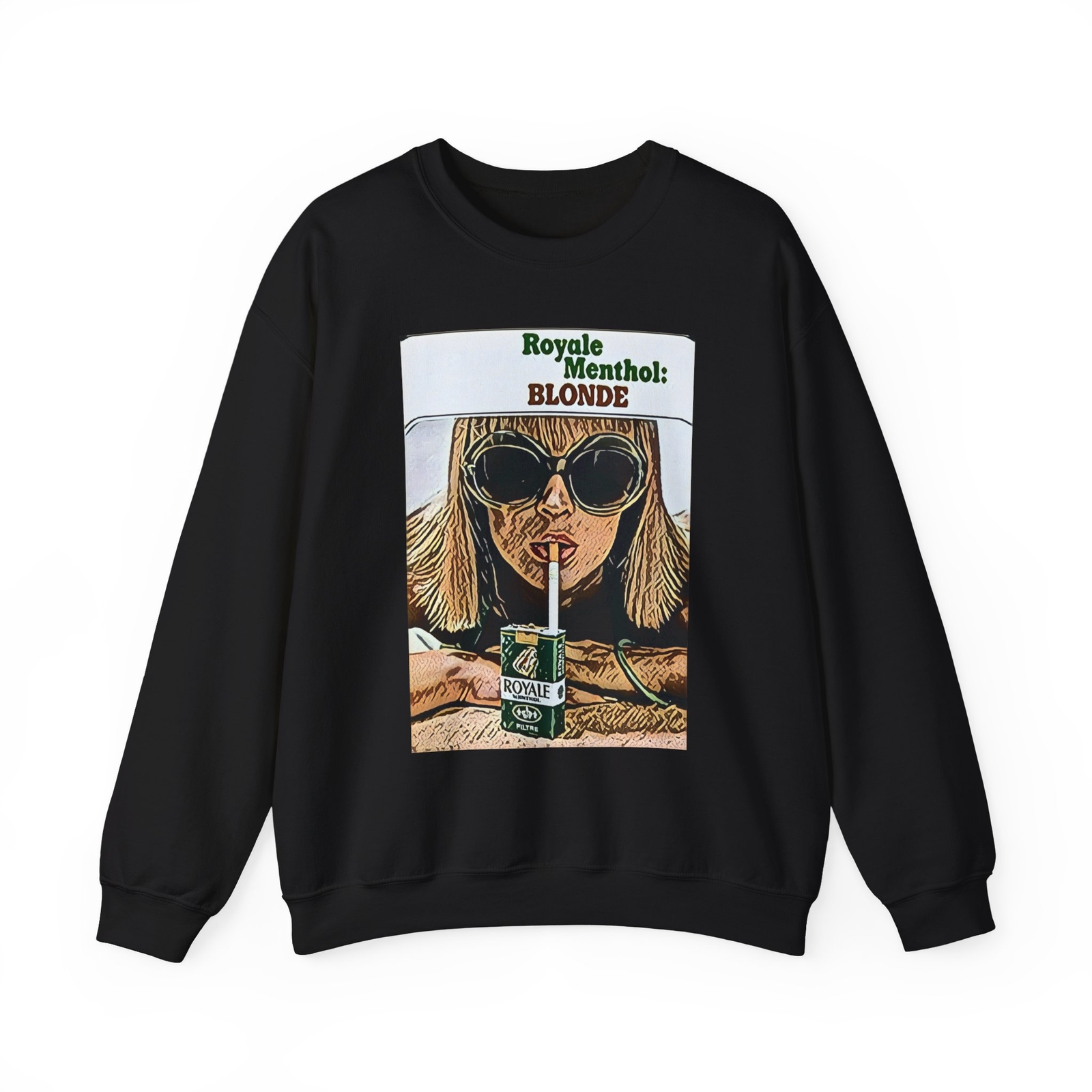 Royale Menthol Blonde Retro Graphic Print Unisex Heavy Blend Crewneck Sweatshirt