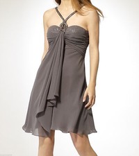 NWT CACHE Sequined Grey Evening Cocktail Party Dress 2 6 8 10 S M L