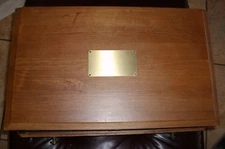 Vintage walnut/oak flatware storage chest w/drawer pacific silvercloth