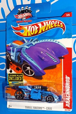 Hot Wheels 2011 Thrill Racers Cave #207 Arachnorod Purple w Target License Plate