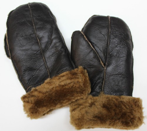 Handmade New REAL LEATHER SHEEPSKIN SHEARLING MITTENS MITTS GLOVES THICK WARM - Picture 9 of 15