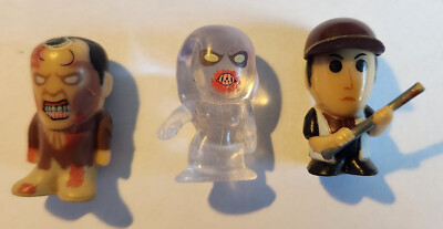 The Walking Dead Minimates 3 figure Lot. Glen, Clear Walker, Walker
