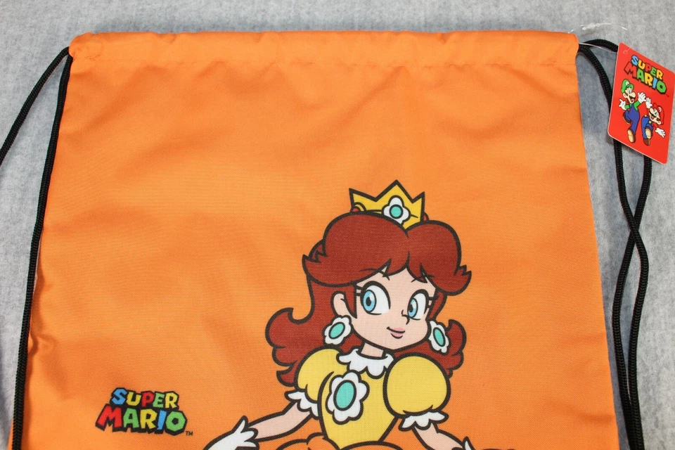 NINTENDO SUPER MARIO Daisy Bag Orange Drawstring Gym Travel Swimming New 2020 - Bild 3 von 4