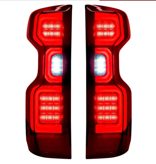 Luces traseras rojas ahumadas Recon OLED para Chevy Silverado 1500 2500 3500 2019-2023 Foto 2 de 4