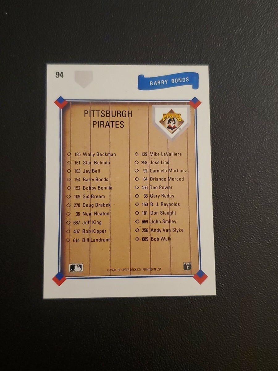 Barry Bonds 1991 Upper Deck Collectors Choice#94 Pittsburgh