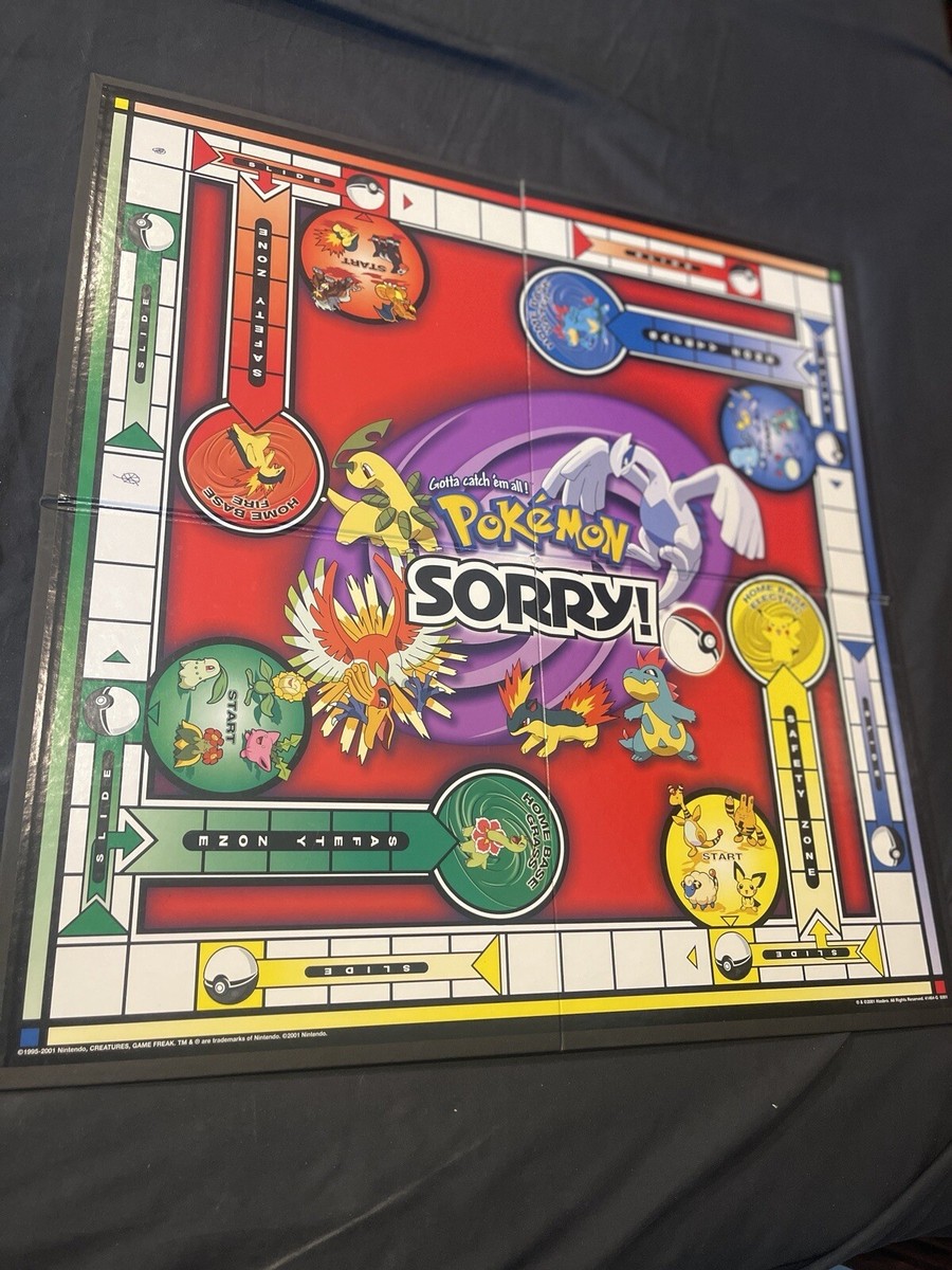 Pokemon SORRY Board Game Gold & Silver Edition Vintage Hasbro 2001
