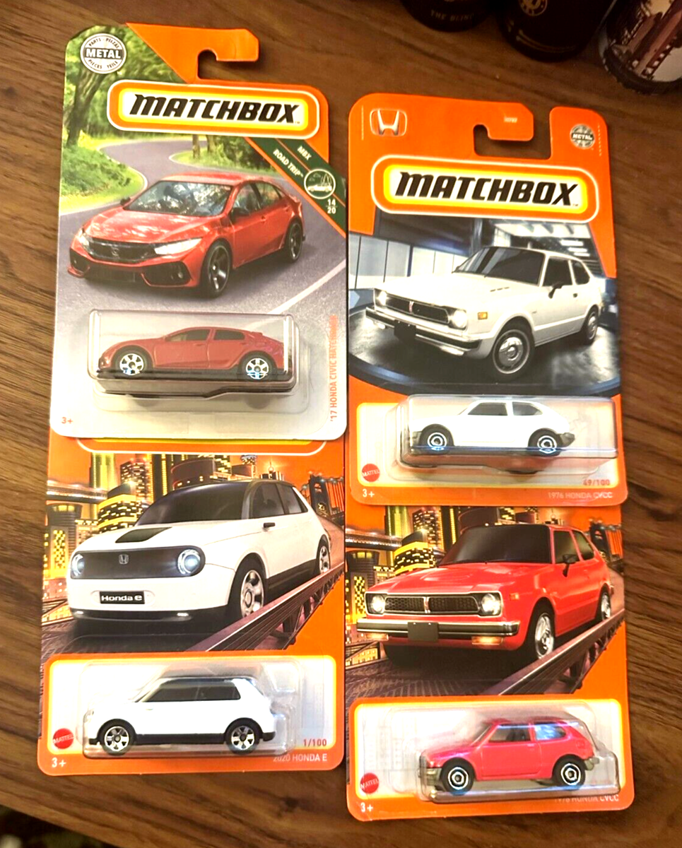 MATCHBOX HONDA SET 4 CARS CIVIC CVCC RED WHITE HONDA E 17