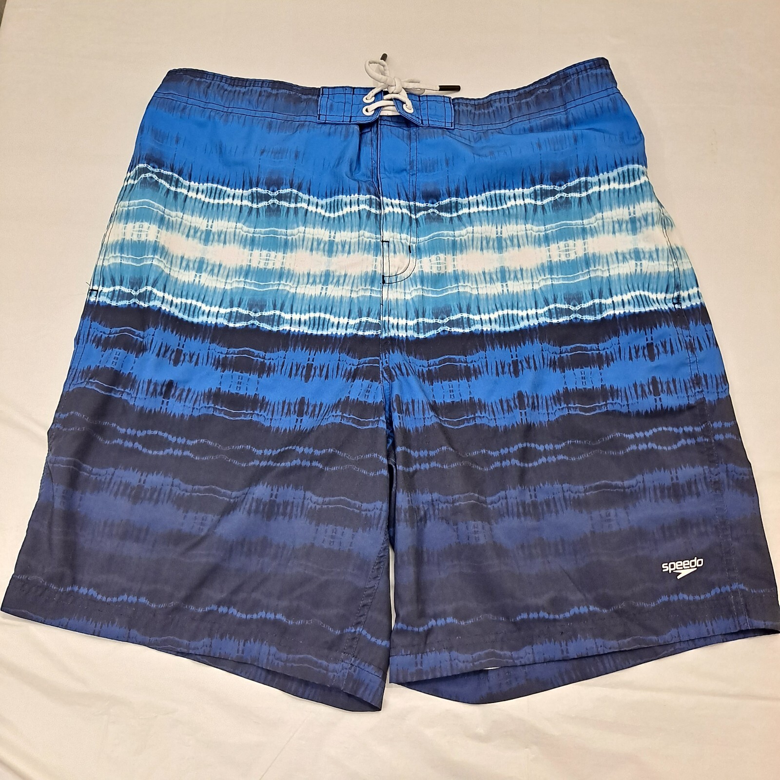 Speedo Brand Men's XXL Blue Print Swim Shorts Trunks Board Shorts