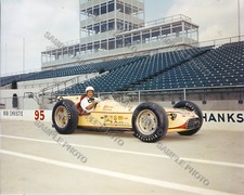 SAM HANKS 1957 INDY 500 AUTO RACING 8X10 PHOTO