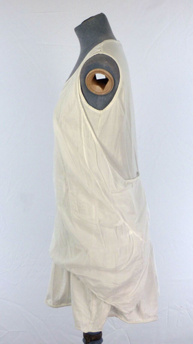 James Lakeland Quirky Top White Sleeveless Cotton Lycra Unusual Draped UK 12 - Picture 3 of 11