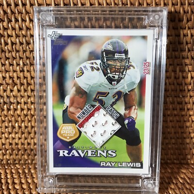 Ray Lewis Color Jersey Card Jersey Fusion Baltimore Ravens 23 25 HOF  NFL